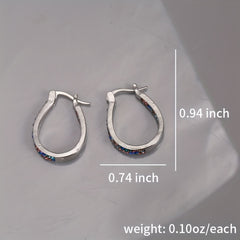 Multicolor Zircon Horseshoe Earrings Wedding Party Accessories