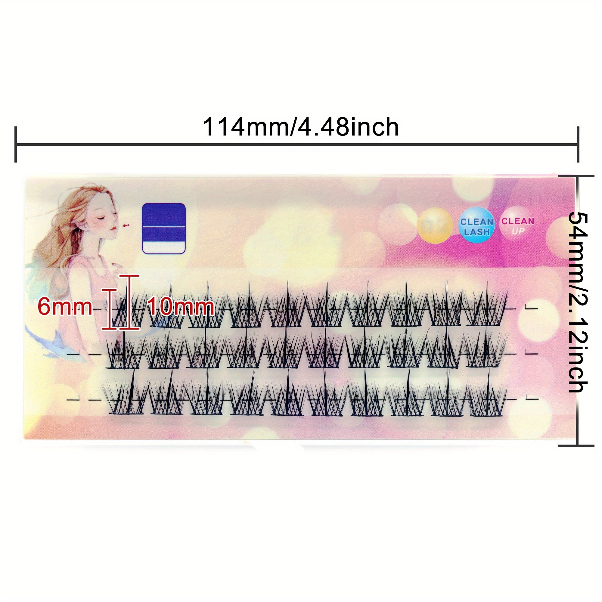 Natural Soft False Eyelashes Spiked Curling Extensions C Curling