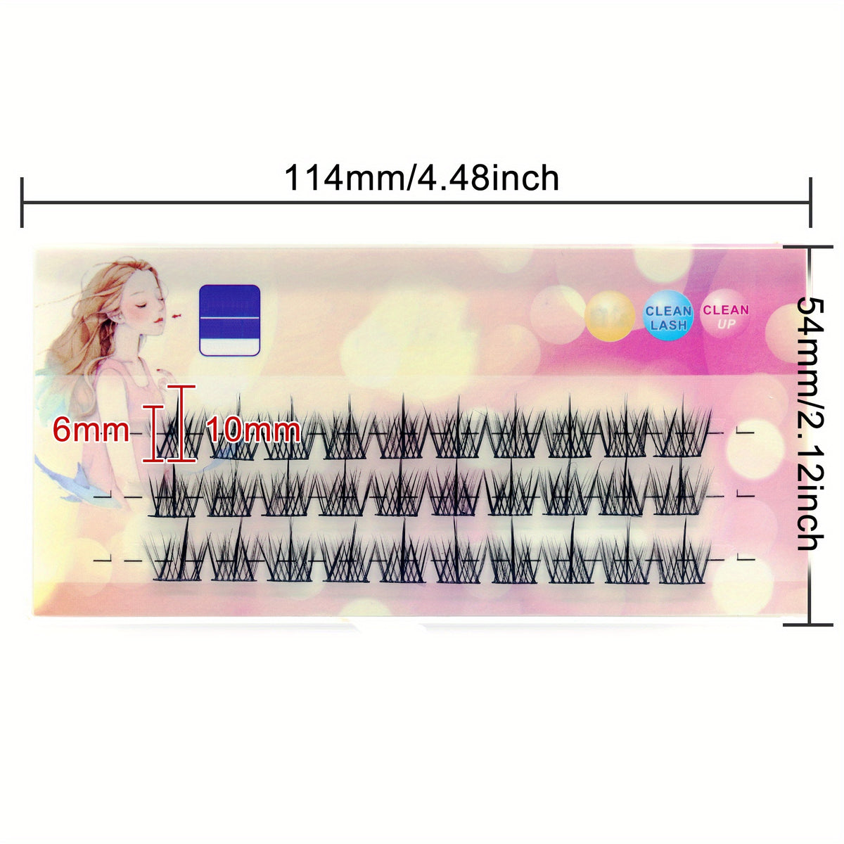 Natural Soft False Eyelashes Spiked Curling Extensions C Curling