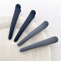 8pcs Duck Billed Clip Solid Barrette Matte Clip Hair Accessory