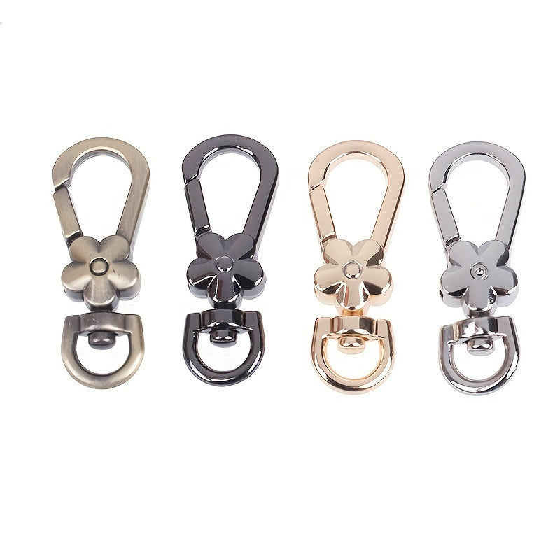 Flower Lobster Metal Clasps Swivel Trigger Clips Snap Hooks Bag Key Rings