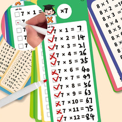 30pcs 1-12 Math Flashcards with Dry Erase Markers | Engaging Learning Tools