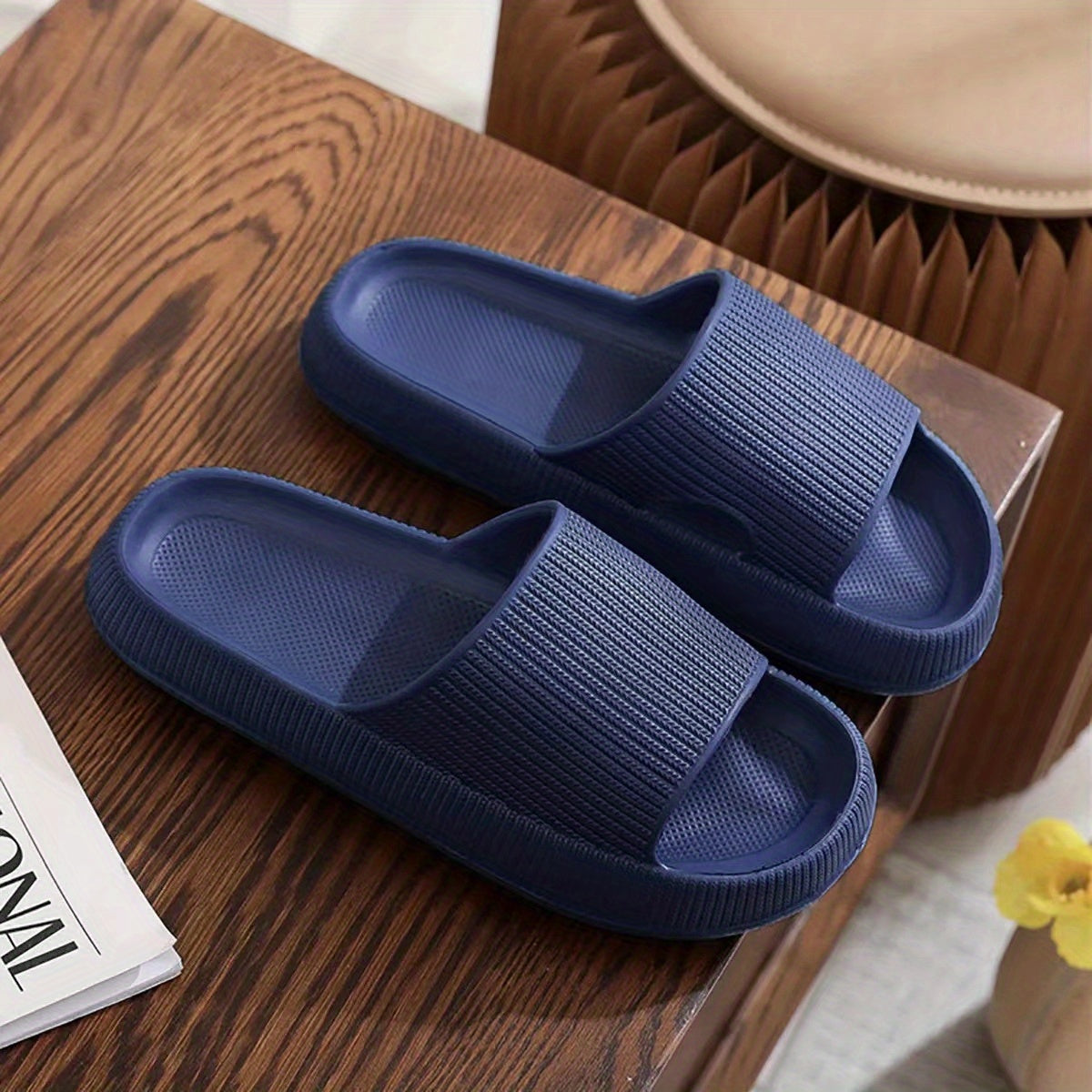 Men's Lightweight Comfy Household Slides, Assorted Colors