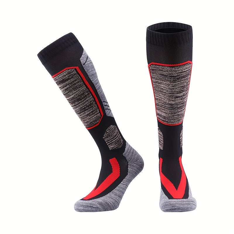 2 Pairs Winter Thermal Ski Socks Cycling Soccer Socks Knee Haig Warm Socks