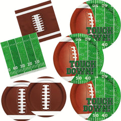 Football Party Supplies - Touchdown Plates & Napkins Set