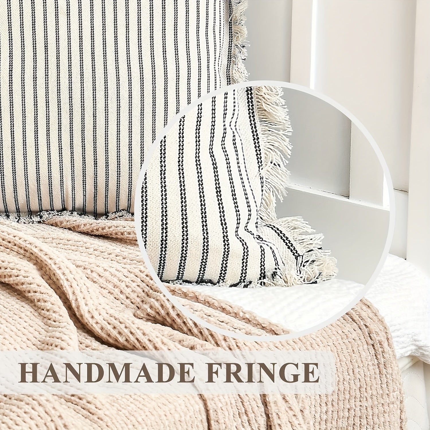 Brushed Tassel Throw Pillow Covers Decor