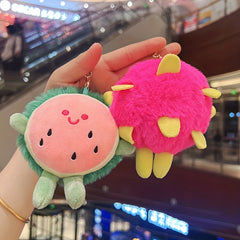 Fruit Couple Doll Pendant Plush Toy Key Chain for Bags