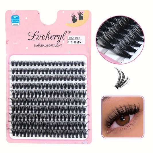 200 Clusters 40D 10 Rows False Eyelashes Extention 9-16mm Mixed