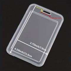Transparent Card Sleeve Set with Easy Pull Buckle Clip Holder