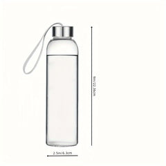 2pcs 16Oz Clear Glass Water Bottles With Rope Leakproof Glass Juice Bottle