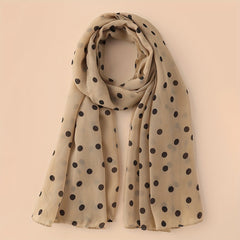 Polka Dot Chiffon Scarf Solid Shawl Head Wrap
