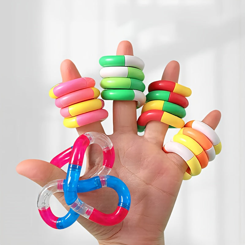3pcs Stress Relief Twist & Transforming Toys Colorful Shapeshifting Fidget Toys