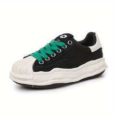 Women's Thick Bottom Skate Shoes Comfortable And Breathable Lace Up Sport Shoes