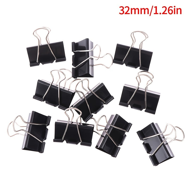 10 Pack Metal Binder Clips for Notes Letters & More