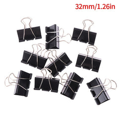 10 Pack Metal Binder Clips for Notes Letters & More
