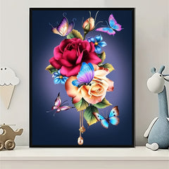 Butterfly Flower Canvas Painting Poster for Home Decoration