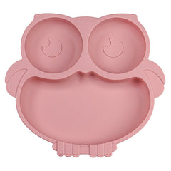Silicone Children's Dinner Plate Owl Dinner Plate Food Supplement Tableware