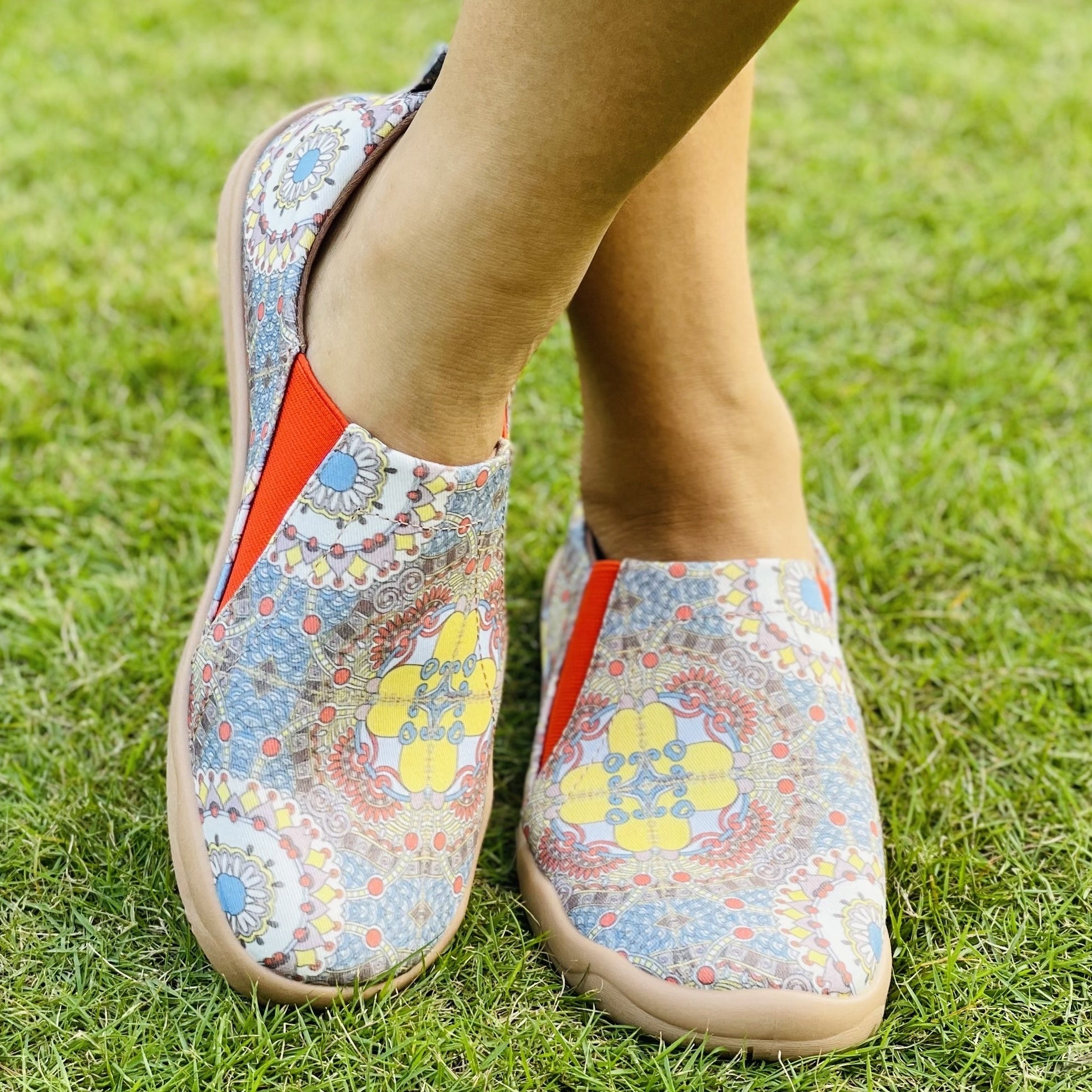 Women's Ethnic Style Printing Slip On Flat Shoes