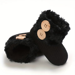 Soft Warm Fleece Boots for Baby Girls - Autumn and Winter