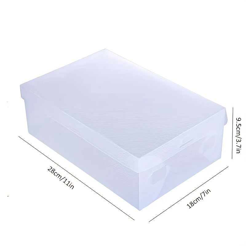 Clear Shoe Storage Box Stackable Heavy Duty Plastic Boot Organizer