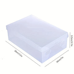 Clear Shoe Storage Box Stackable Heavy Duty Plastic Boot Organizer