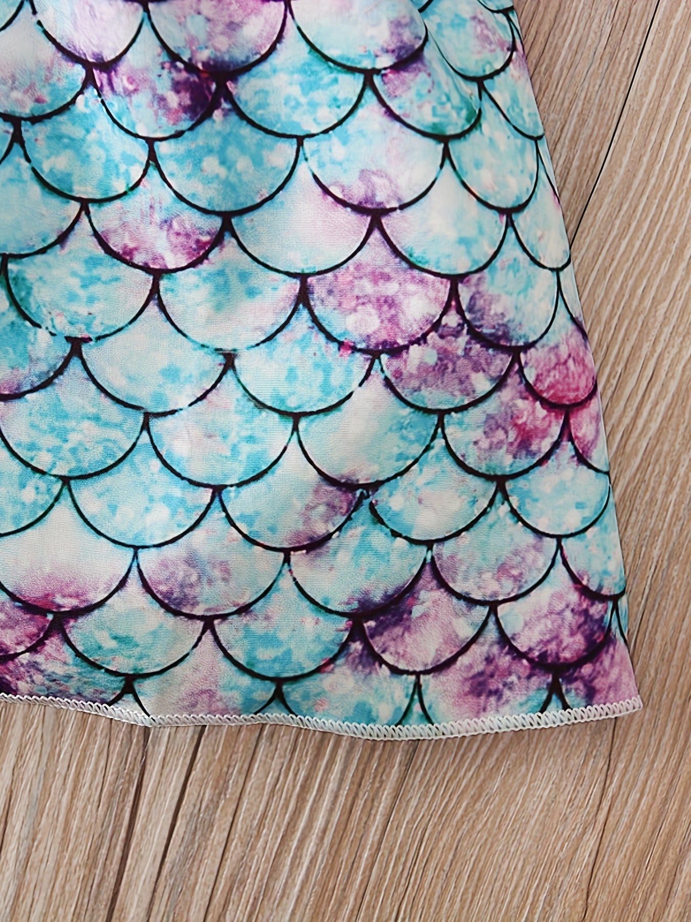 Girls Fish Scales Print Cami Dress