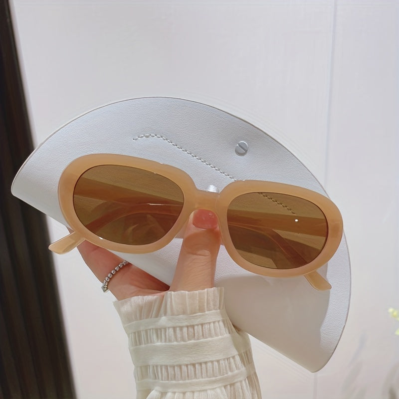 Vintage 90s Oval Sunglasses Women Unisex Tiny Narrow Tinted Glasses