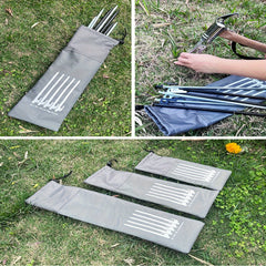 Portable Gray Ground Nail Storage Bag Camping Accessories