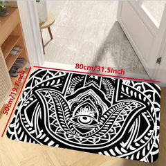 Abstract Eye Pattern Kitchen Mat Non Slip Waterproof Entrance Doormat