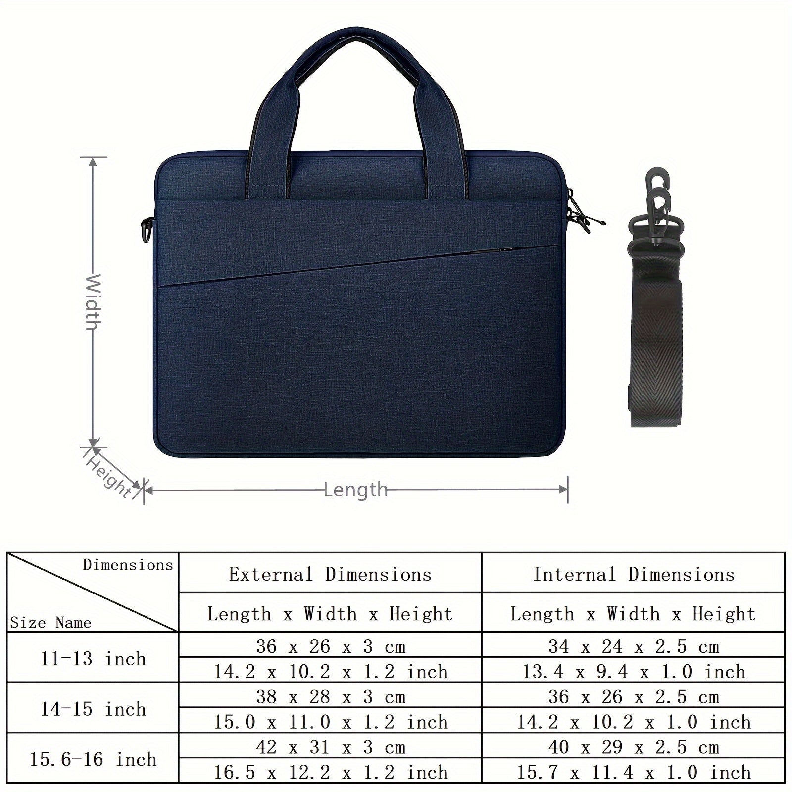 27 94 40 64 Cm Laptop Carry Case Briefcase Handbag Messenger Bag