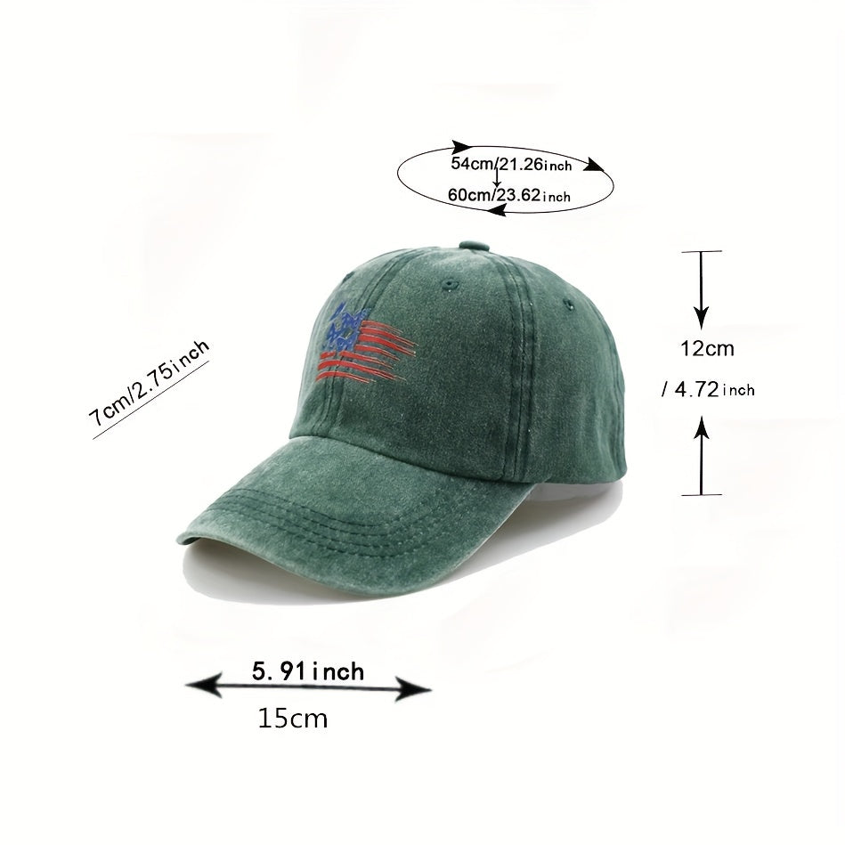 Butterfly Flag Baseball Cap Vintage Washed Distressed Adjustable Dad Hats