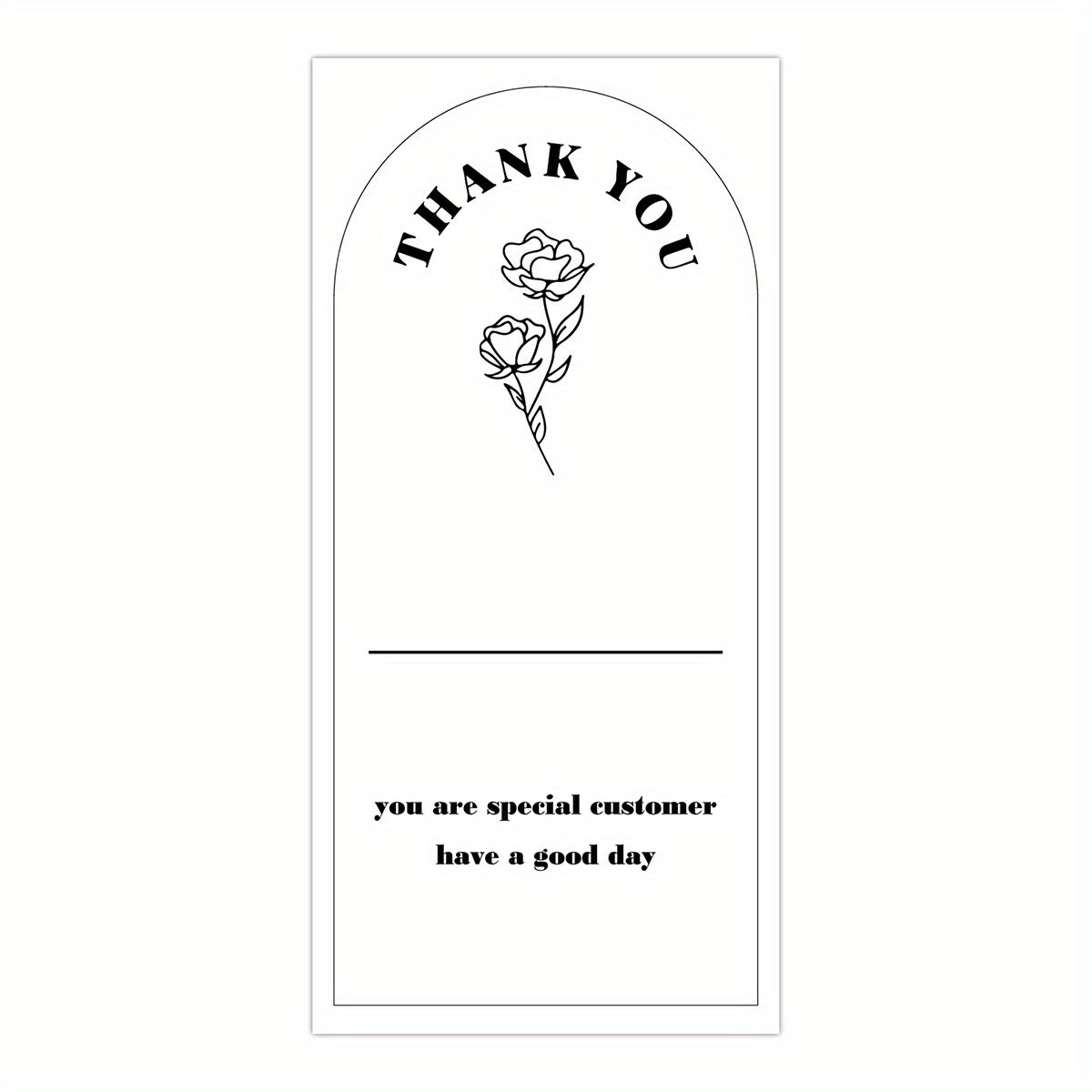 50 Sheets Thank You For Your Order Stickers Rectangle Gift Package Labels