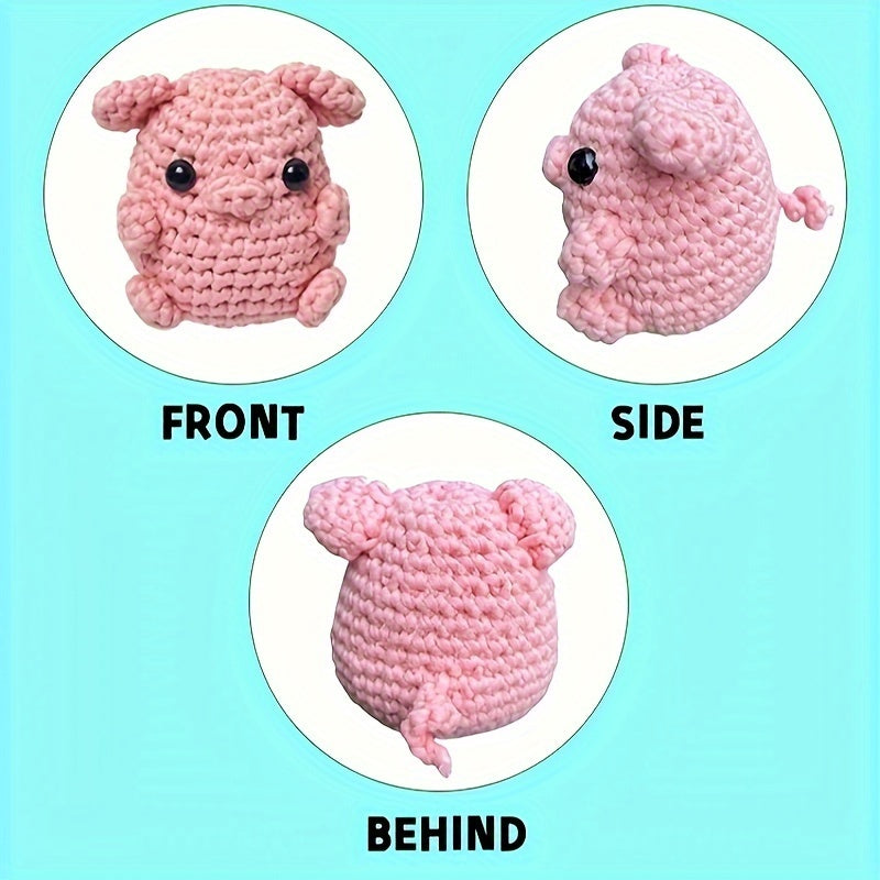 Crochet Material Package with English Instruction Manual - Beginner Yarn Kit