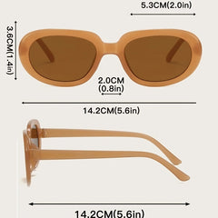 Vintage 90s Oval Sunglasses Women Unisex Tiny Narrow Tinted Glasses