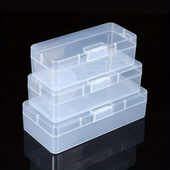 Transparent Plastic Storage Box for Sticky Notes, Stationery, Jewelry, Nail Art