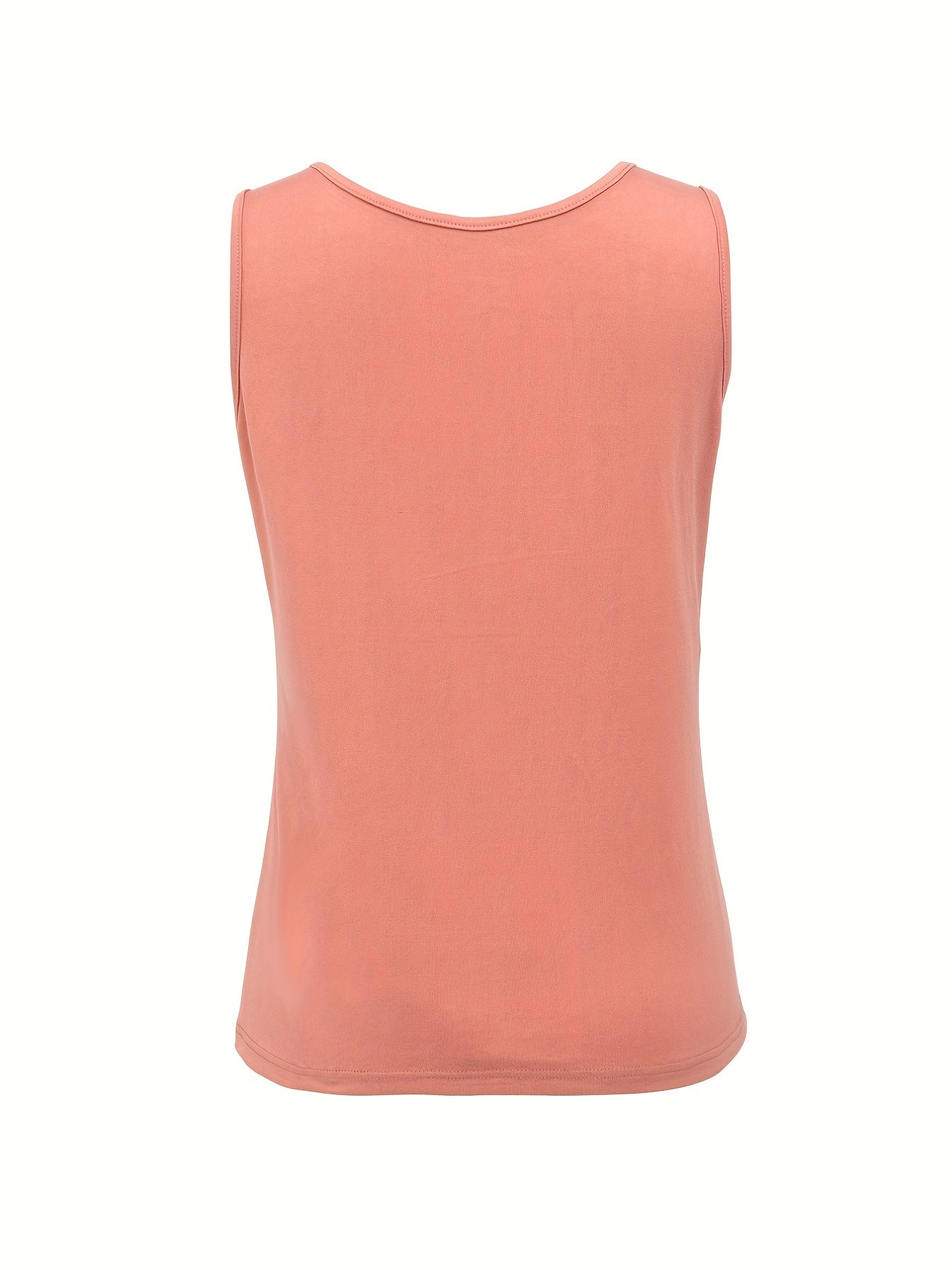Solid Tank Top Sleeveless Summer Top Casual Crew Neck