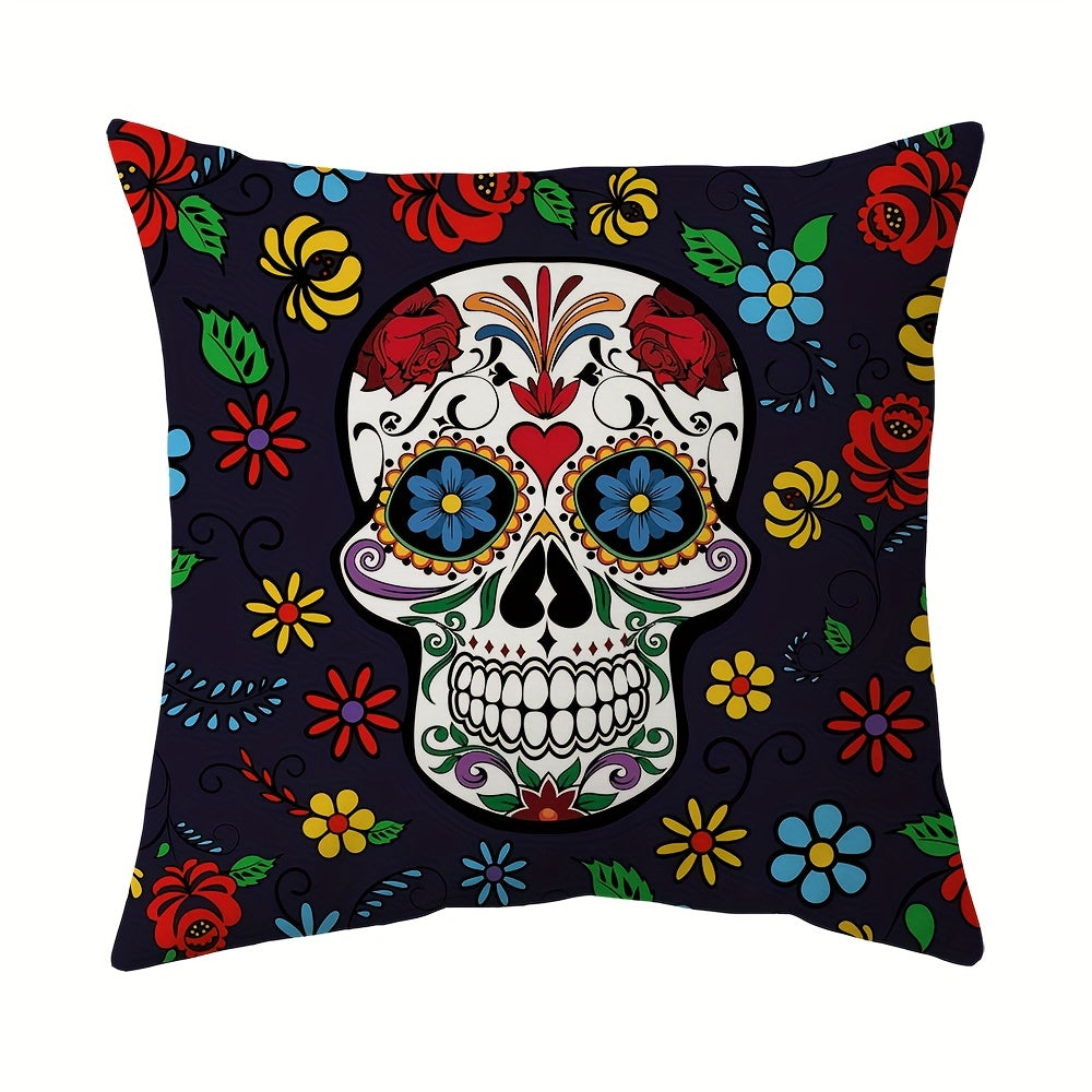 Colorful Flower Printed Throw Pillow Covers