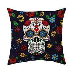 Colorful Flower Printed Throw Pillow Covers