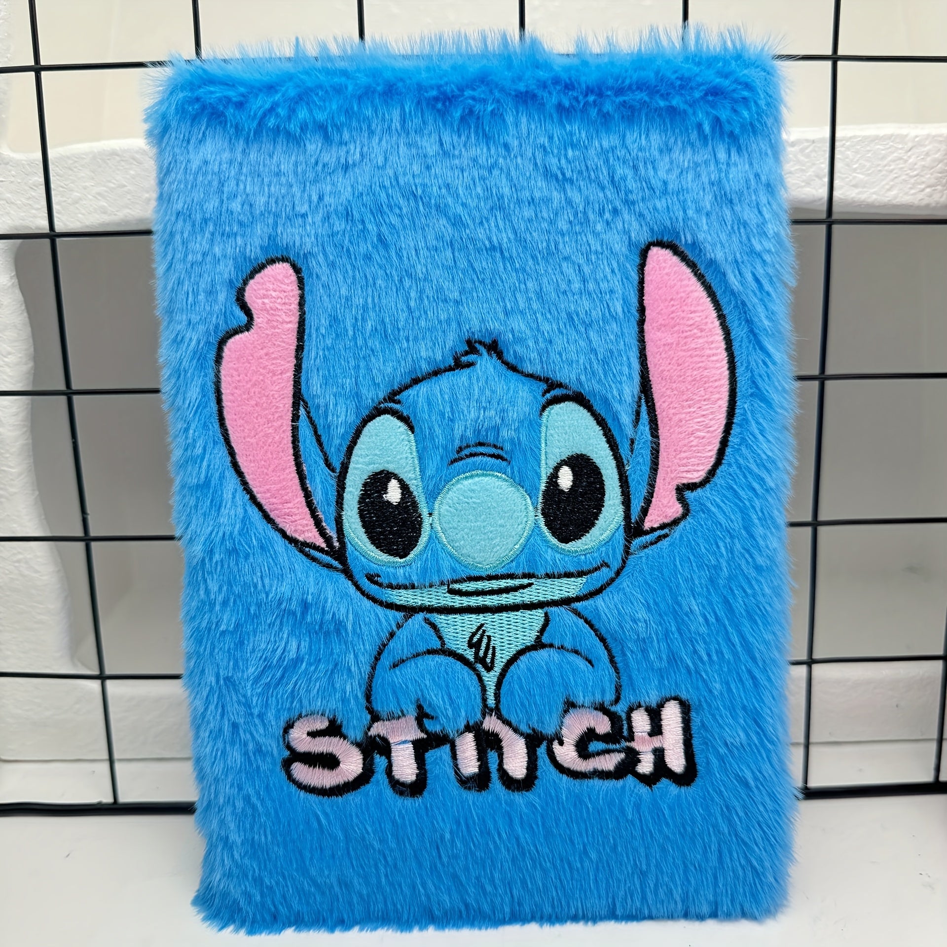 Stitch Soft Cover Notebook Set with Pink Ears Plush Texture
