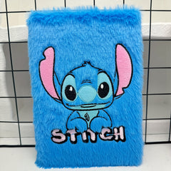Stitch Soft Cover Notebook Set with Pink Ears Plush Texture