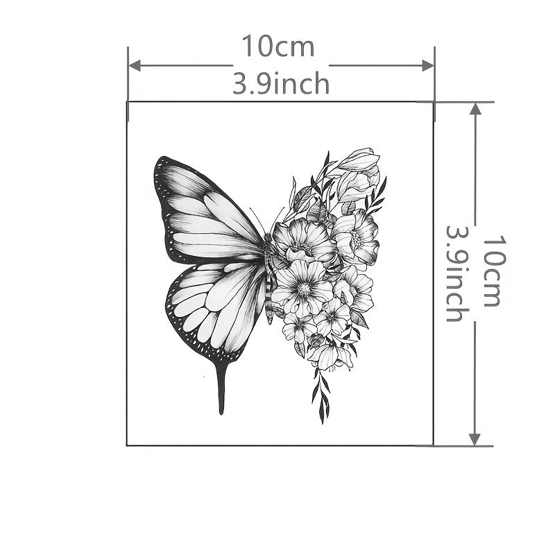 Long Lasting Butterfly Temporary Tattoo Waterproof