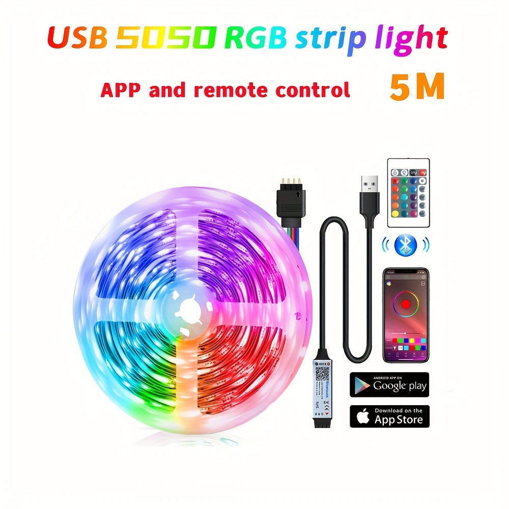 RGB5050 Intelligent LED Strip Lights with Remote Control