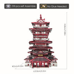 Piececool 3D Metal Puzzle Yuewang Tower Model Kit