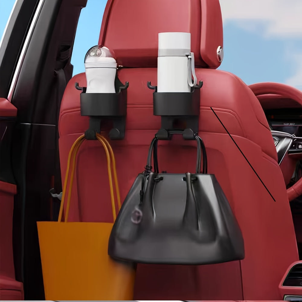 Car Seat Cup Holder Storage Box With Hook for Beverage Cups