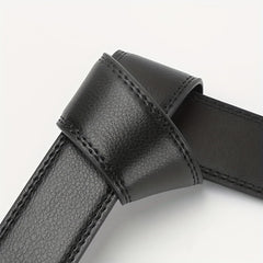 Men's Cowhide Automatic Buckle Business Leather Belt