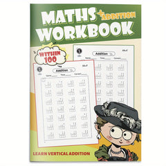 100 Addition Problems Fun Workbook for Kids with Colorful Illustrations