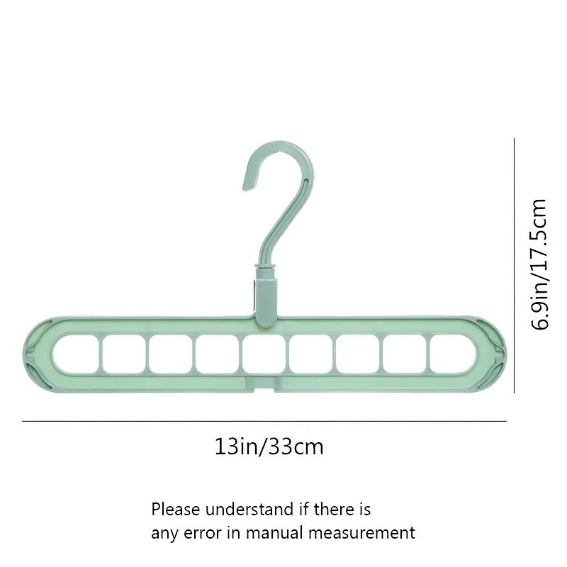Multifunctional Clothes Hanger Storage Rack 9 Holes Plastic Drying Rack