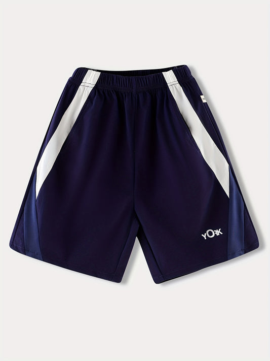 Boys Stripe Letter Print Quick-drying Casual Shorts