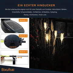 2pcs Solar Garden Lights Reeds LED Decorative Lights IP65 Waterproof