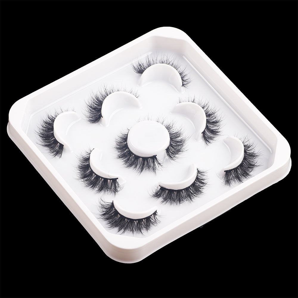 Mink Fluffy False Eyelashes Pack 5 Pairs Mega Volume Extensions